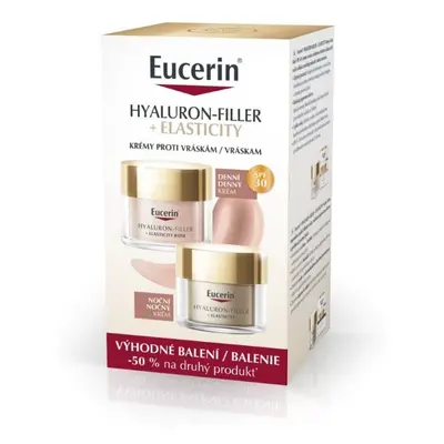 Eucerin HYALURON-FILLER + ELASTICITY Rosé denní krém SPF30 a noční krém 2x50ml