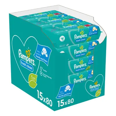 Pampers Fresh Clean vlhčené ubrousky XXL 15x80ks