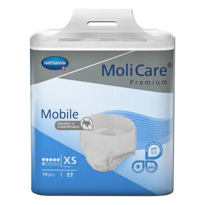 KALHOTKY NAVLÉKACÍ MOLICARE MOBILE 6 KAPEK XS BOKY 45-70CM,1361ML,14KS