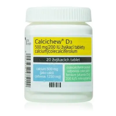 CALCICHEW D3 500MG/200IU TBL MND 20