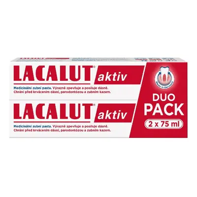 Lacalut Aktiv zubní pasta 2x75ml duo