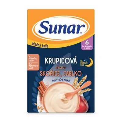 Sunar Mléčná krupicová kaše Skořice/jablko dobrou noc 210g