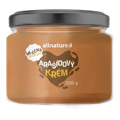 Allnature Arašídový krém mléčná čokoláda 220g