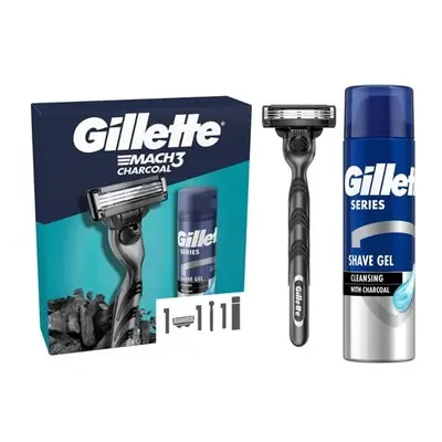 Gillette Mach3 Charcoal Xmas dárková sada