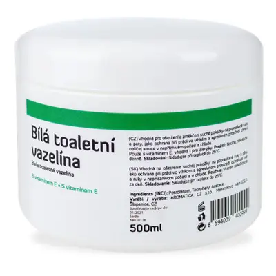 AROMATICA Bílá toaletní vazelína s vit.E 500ml