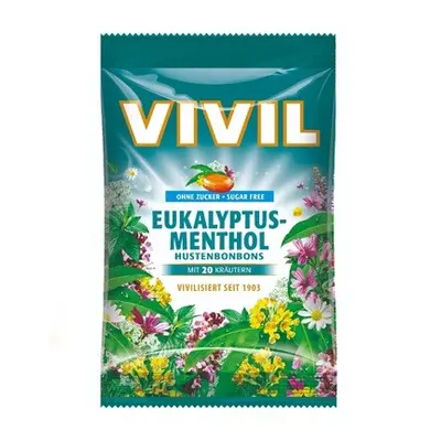 Vivil Eukalyptus-mentol + 20 druhů bylin bez cukru 120g