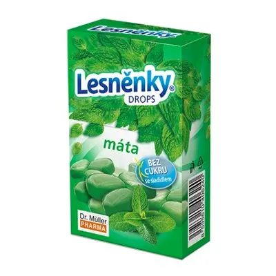 Lesněnky drops máta bez cukru 38g Dr.Müller