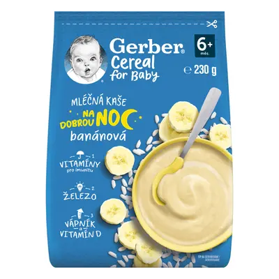 Gerber Cereal Ml.kaše na dobrou noc banán.230g 6M+