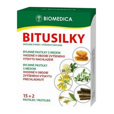 Bitusilky bylinné pastilky s medem 15+2 ks