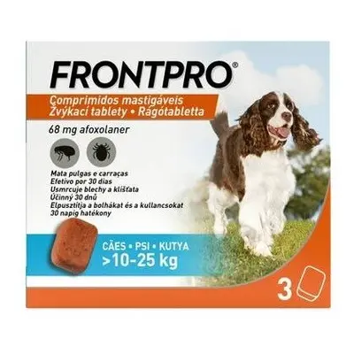 Frontpro žvýkací tablety pro psy 10-25kg 68mg 3 tablety