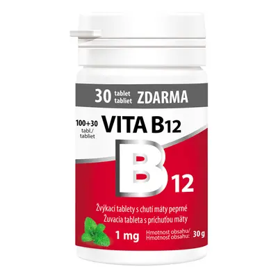 Vita B12 1mg žvýkací tbl.100+30