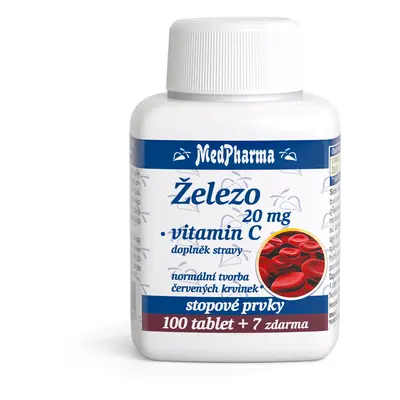 MedPharma Železo 20 mg + vitamin C 107 tablet