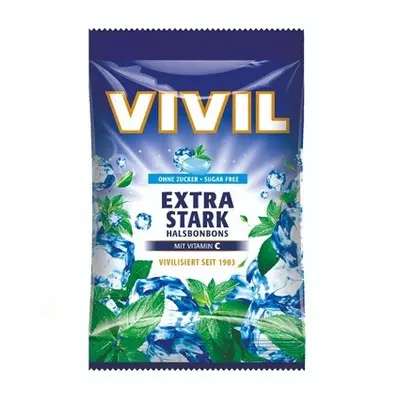 Vivil Extra silný mentol + vitamín C bez cukru 120g