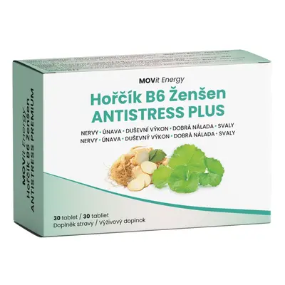 MOVit Hořčík B6 Ženšen ANTISTRESS PLUS tbl.30