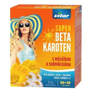 Vitar Super Beta-karoten s měsíčkem a sedmikráskou 80+40 tablet