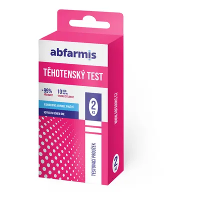 Abfarmis Těhotenský test 10mIU/ml - proužek - 2ks