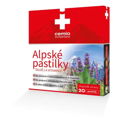 Cemio Alpské pastilky Šalvěj a vitamin C 20pastilek