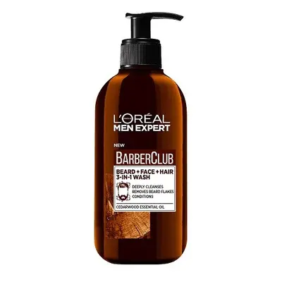 L’Oréal Paris Men Expert Barber Club čisticí gel na vousy, tvář a vlasy 3v1 200 ml