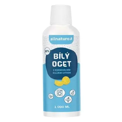 Allnature Bílý ocet 10% s esenciálním olejem citron 1000ml