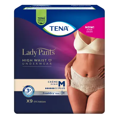 TENA LADY PANTS PLUS CREME MEDIUM KALHOTKY ABSORPČNÍ NATAHOVACÍ,BOKY 75-105CM,1010ML