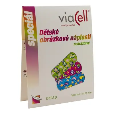 Viacell D122B dětské obrázkové náplasti 19x56mm 20ks