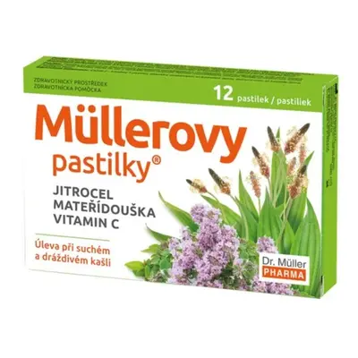 Müllerovy pastilky s jitrocelem a mateřídouškou 12ks