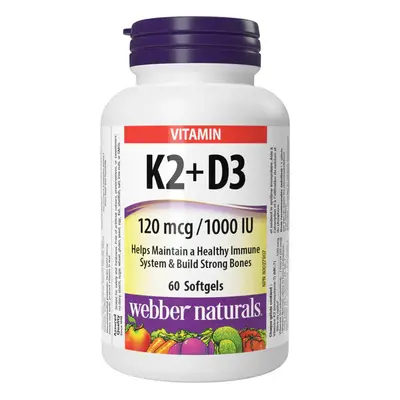 Webber Naturals K2+D3 120 mcg / 1000 IU 60 tob