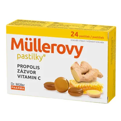 Müllerovy pastilky s propolisem a zázvorem 24ks