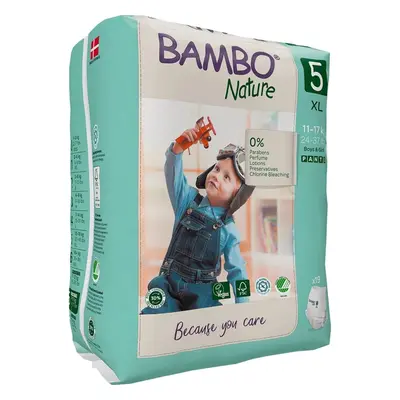 BAMBO NATURE PANTS 5 KALHOTKY ABSORPČNÍ NAVLÉKACÍ DĚTSKÉ, 11-17 KG, 19