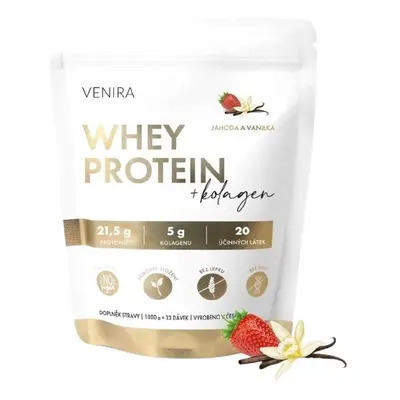 Venira Whey Protein+kolagen vanilka+jahoda 1000g