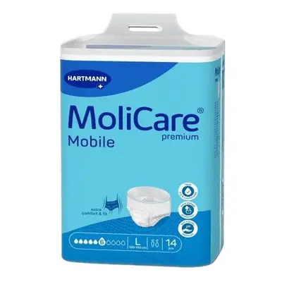 KALHOTKY NAVLÉKACÍ MOLICARE MOBILE 6 KAPEK L BOKY 100-150CM, 2003ML,14KS