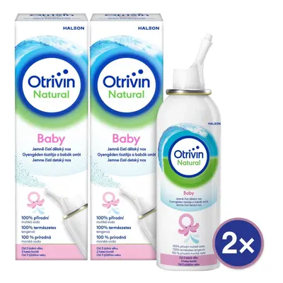 Otrivin Natural Baby nosní sprej, přírodní mořská voda pro kojence 100ml - balení 2 ks