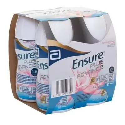 ENSURE PLUS ADVANCE JAHODOVÁ PŘÍCHUŤ POR SOL 4X220ML