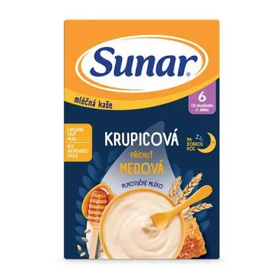 Sunar Mléčná krupicová kaše Medová na dobrou noc 210g