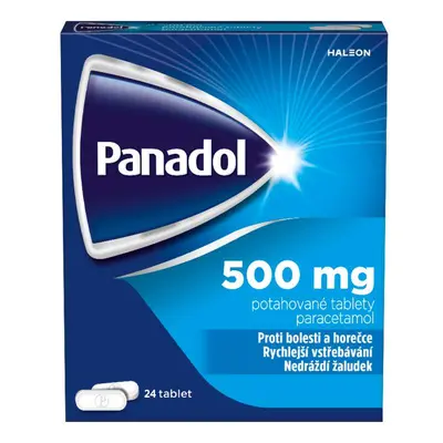 Panadol 500mg, tablety na bolest a snížení horečky 24 tablet