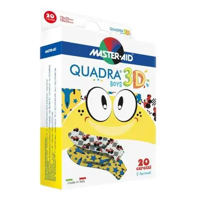 QUADRA 3D Chlapci Dětská barev. náplast 2vel. 20ks