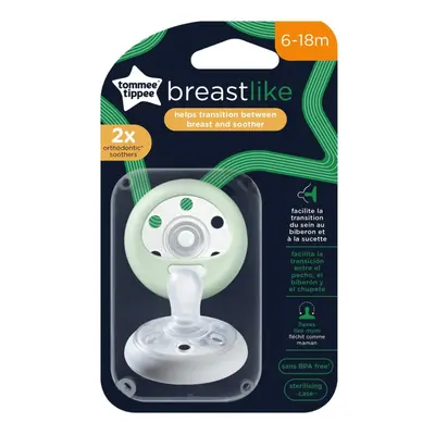 Tommee Tippee Breast-like dudlík 6-18m 2ks