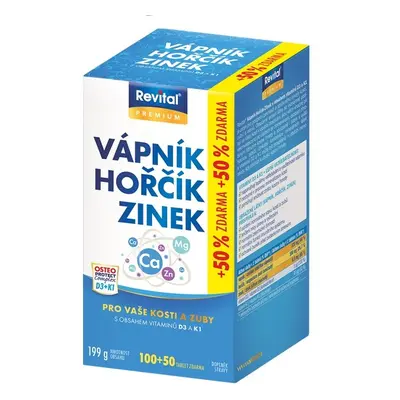 Vitar Vápník + Hořčík + Zinek + Vitamín D3+K1 100+50 tablet