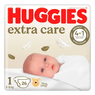 HUGGIES extra care 1 2-5kg 26ks