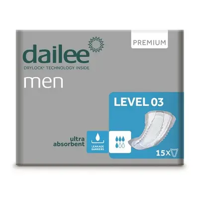 DAILEE MEN PREMIUM LEVEL 3, VLOŽKY ABSORPČNÍ, PRO MUŽE, 850 ML, 15KS