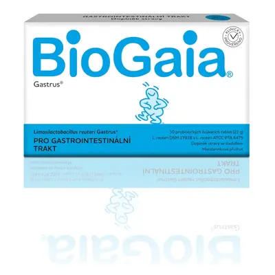 BioGaia Gastrus 30 probiotických žvýkacích tablet