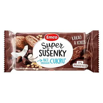 EMCO Super sušenky kakao a kokos 60g