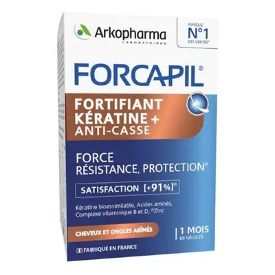 Arkopharma FORCAPIL Fortifiant Keratin ochrana pro vlasy a nehty 60cps.