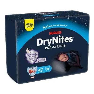 DryNites natahovací kalhotky na noc pro chlapce MEGA pack 4-7 let / 17-30kg / 26ks