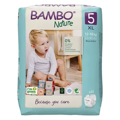 BAMBO NATURE 5 dětské plenky 12 - 18 kg 22 ks