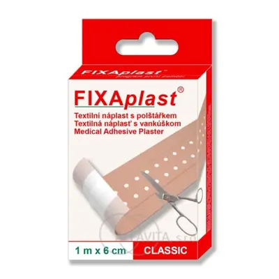 FIXAplast CLASSIC textilní náplast s polštářkem 1mx6cm