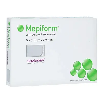 MEPIFORM samolepící krytí na jizvy se silikonem 5X7,5 cm, 5 ks