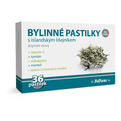 MedPharma Bylinné pastilky islandský lišejník 36ks