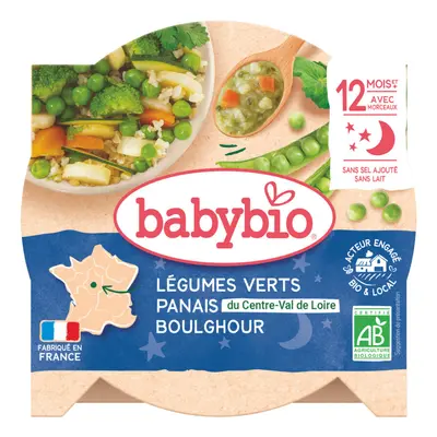 BABYBIO večerní menu zelenina, pastinák s bulgurem 12m+ 230g