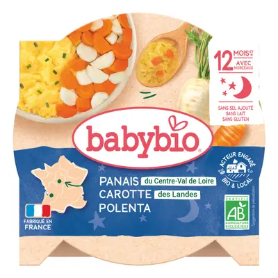 BABYBIO večerní menu pastinák, mrkev, polenta 12m+ 230g